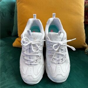 Skechers White D'Lites Sneakers